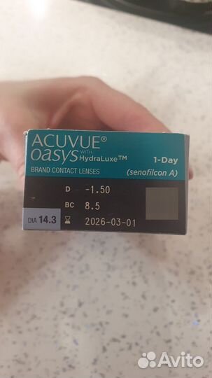 Контактные линзы acuvue oasys -1.50