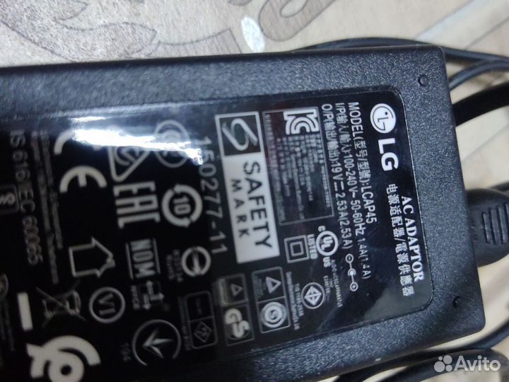 Блок питания 19v lg