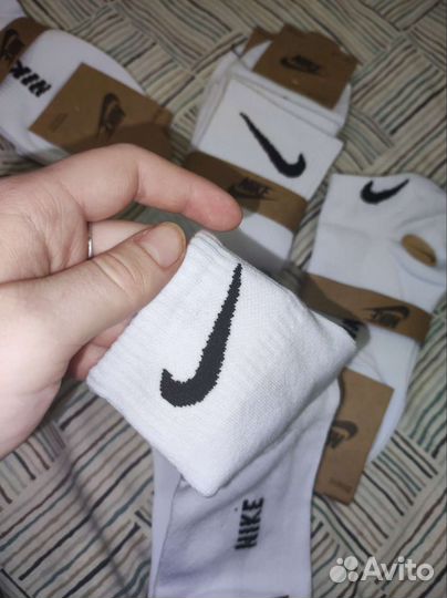 Белые носки nike