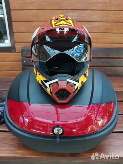 Мото шлем кроссовый