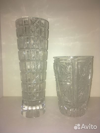 Ваза хрусталь стекло бронза СССР Индия Bohemia