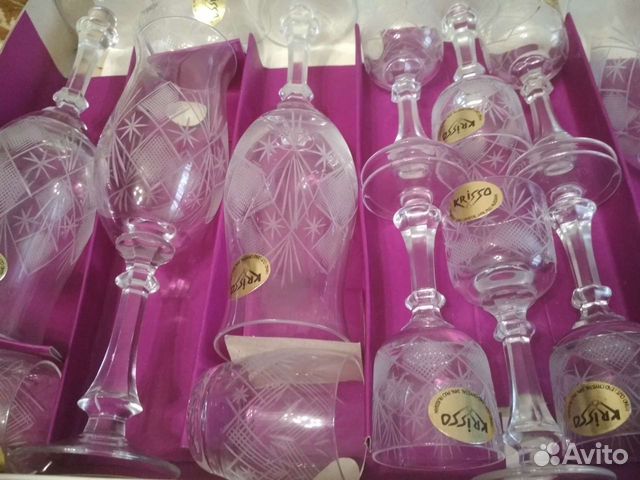 Хрустальные фужеры рюмки стопки Krisso