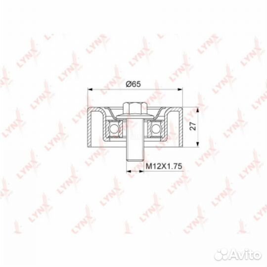 Lynxauto PB-5339 Ролик натяжной приводного ремня