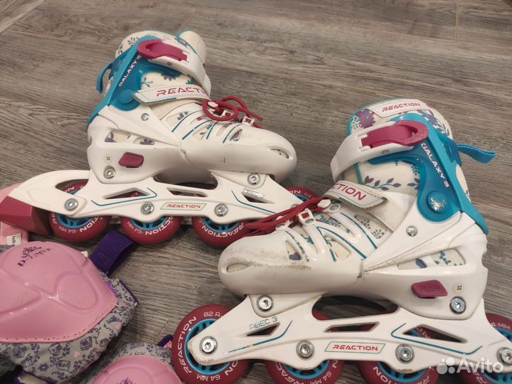 Роликовые коньки reaction 32-35 размер
