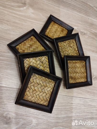 Подставка под горячее 6шт.дерево. Для кружек