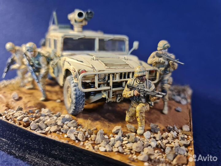 Диорама с моделью автомобиля США Hummer 1:35