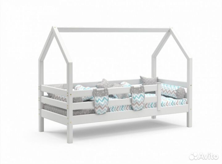 Детская кровать домик с матрасом