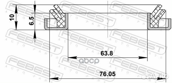 Сальник ступицы колеса перед прав/лев 95DDY