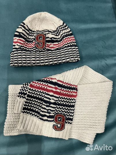 Комплект шапка и шарф детские на 9-11 лет