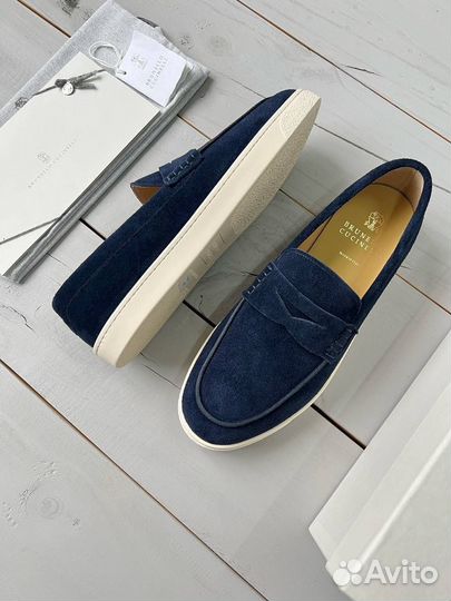 Лоферы Brunello cucinelli тем. син