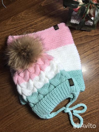 Комплект шапка снуд- ручная работа