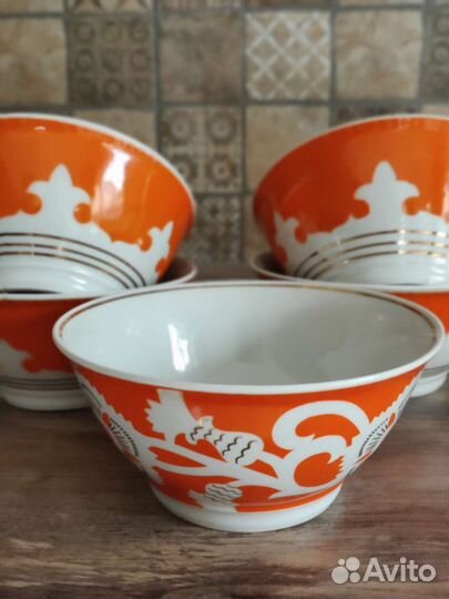 Фарфоровая посуда СССР салатники клеймо рыбки