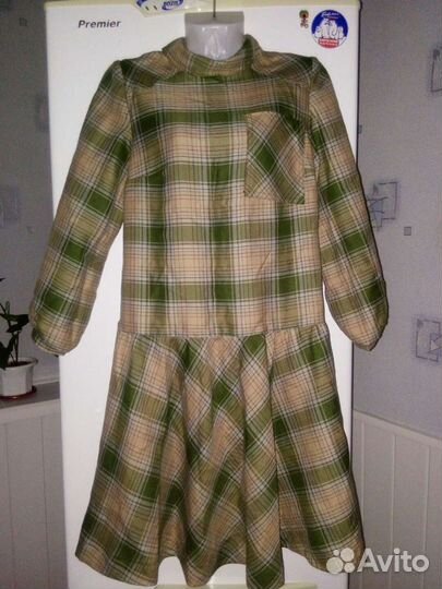 Платье в клетку, винтаж