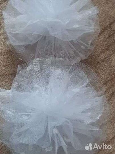 Банты для волос белые