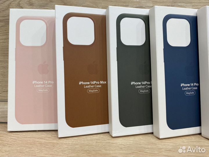 Чехол на iPhone 14 Pro Max кожаный