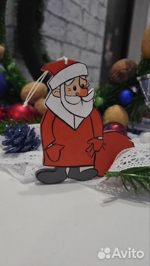 Деревянные елочные игрушки на заказ