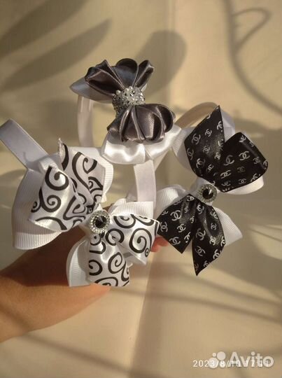 Ободки и заколки на 1 сентября ручной работы