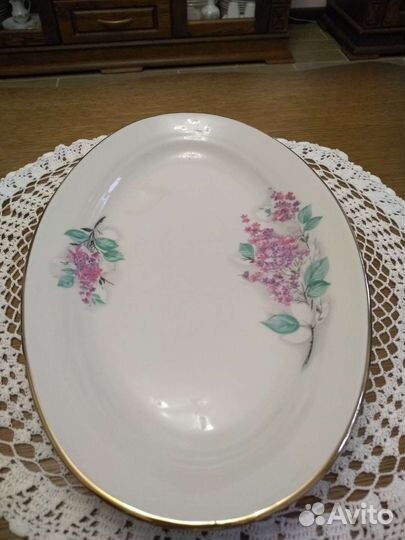 Блюдо Дулево, тарелки, стаканы СССР, Богемия