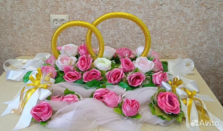 Свадебные украшения на 2 машины. Аренда