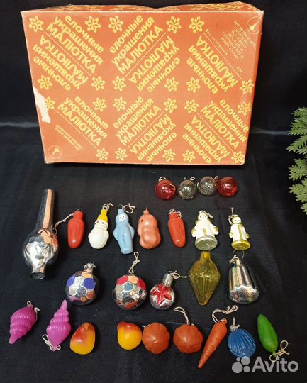 Елочные игрушки + ёлка