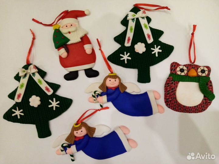 Елочные игрушки из полимерной глины