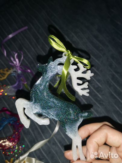 Игрушки на елку из эпоксидной смолы