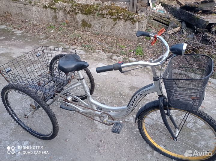 Взрослый трехколесный велосипед stels