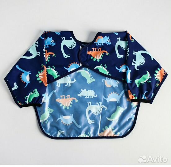 Непромоканмый детский нагрудник на липучке