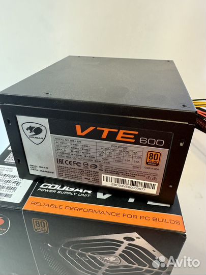 Блок питания Cougar VTE 600W Bronze