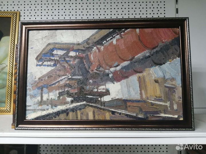 Картина сюрреализм завод нлмк Слушник В. П