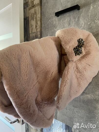 Шапка ушанка и шарф комплект зимний