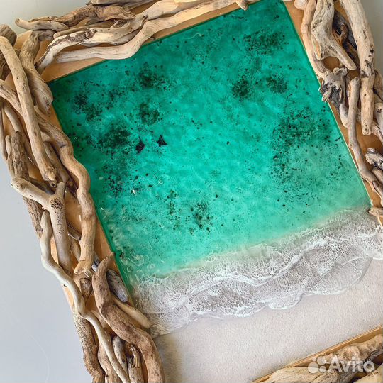 Картина море из эпоксидной смолы