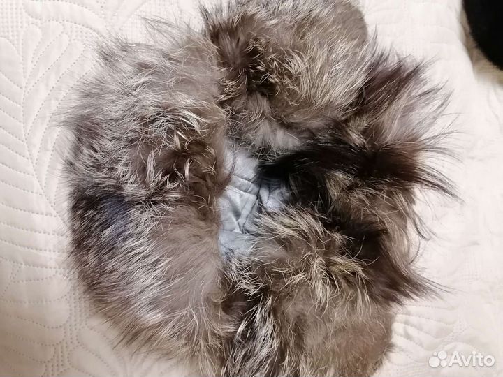 Шапка ушанка чернобурка из спинок