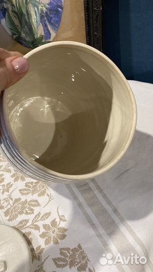 Горшок бочонок керамический фаянс СССР