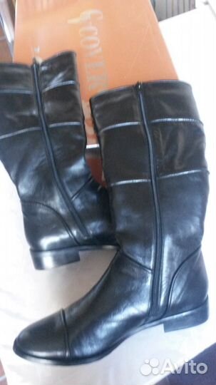 Сапоги кожаные