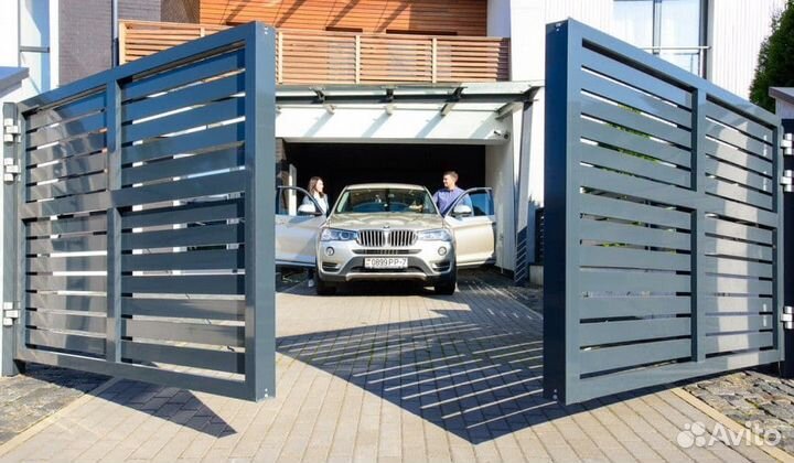 Автоматические распашные ворота Алютех 3150х2300мм