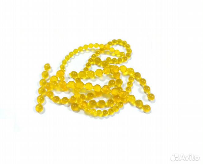 Икра №9 ультрафиолетовая 3мм, 4мм, цв. желтый