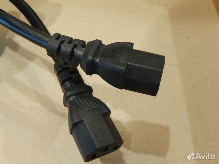 Сетевой провод переходник с разъема С20 на 2 шт С1