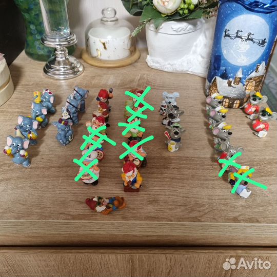 Игрушки из киндера, мыши, гномы, слоны