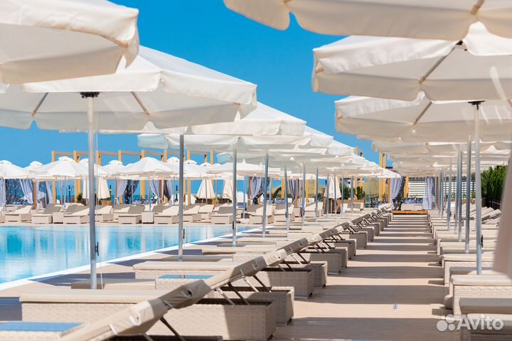 Зонт на центральной опоре пляжный 3х3/4х4 4/8 спиц