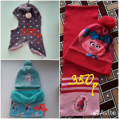 Комплект шапка и шарф для девочки