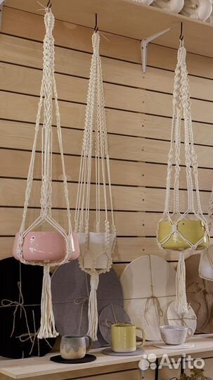 Кашпо подвесное макраме