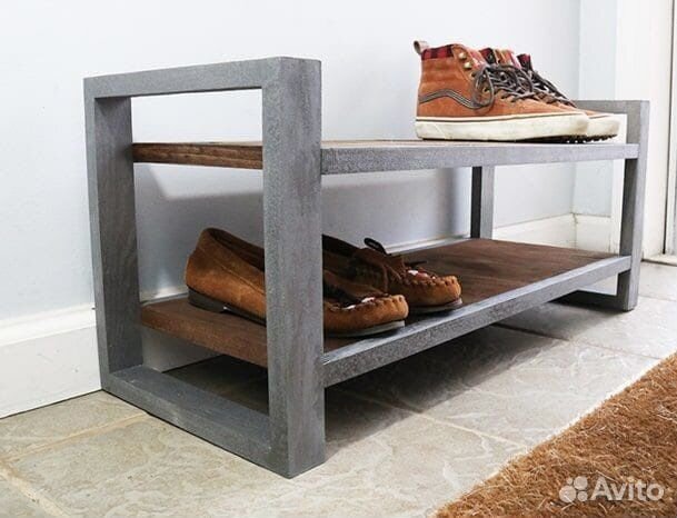 Обувница в стиле Лофт. Этажерка для обуви