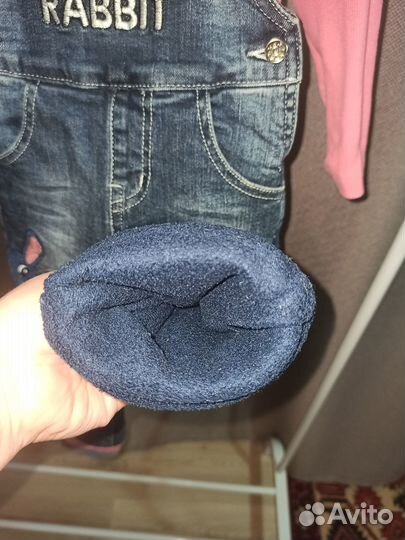 Полукомбинезон джинсовый 86-92