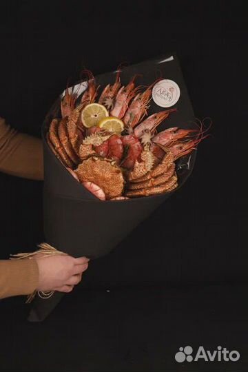 Мужской букет с крабом