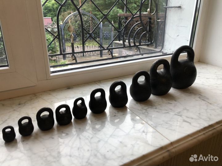 Уникальная Коллекция старинных гирь 1870г. с клейм