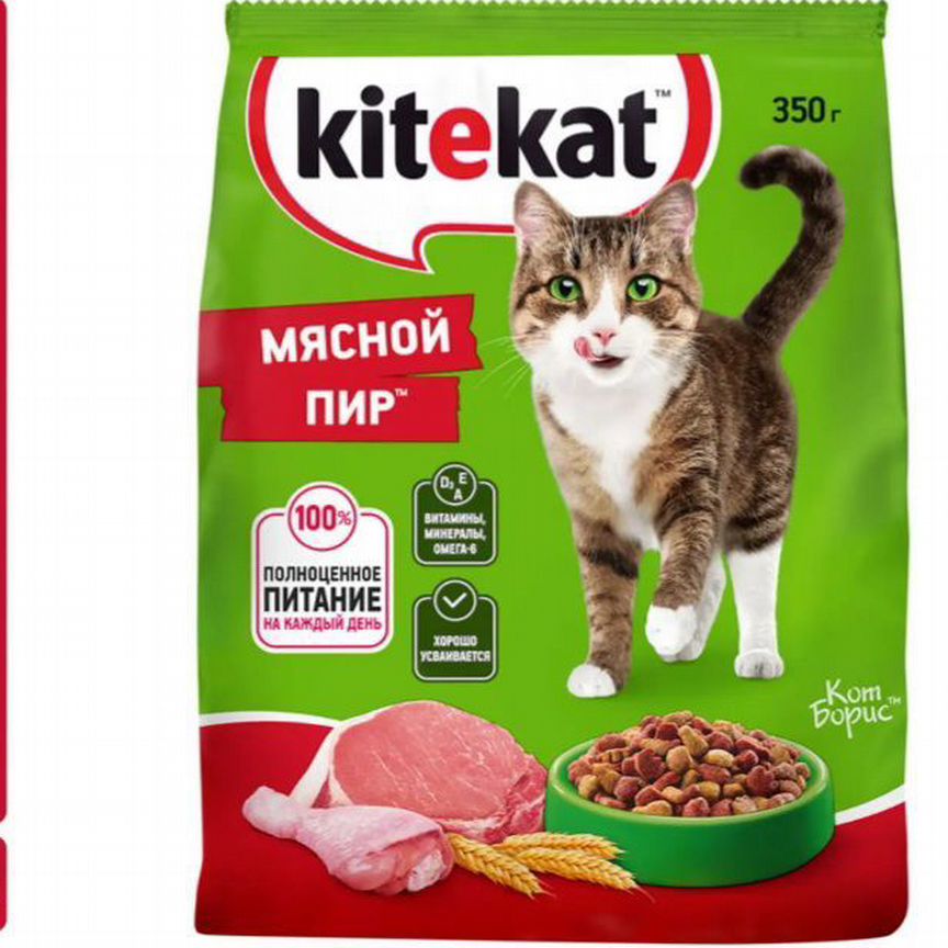 Kitekat 350гр сухой корм для кошек