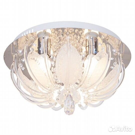 Люстра с пду 'Жасмин' 4x40Вт E27 хром 40х40х22 см