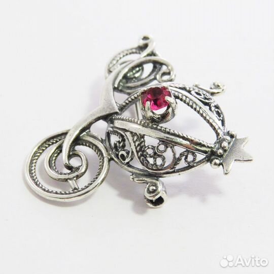 Брошь Карета филигрань