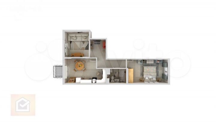2-к. квартира, 59 м², 4/5 эт.